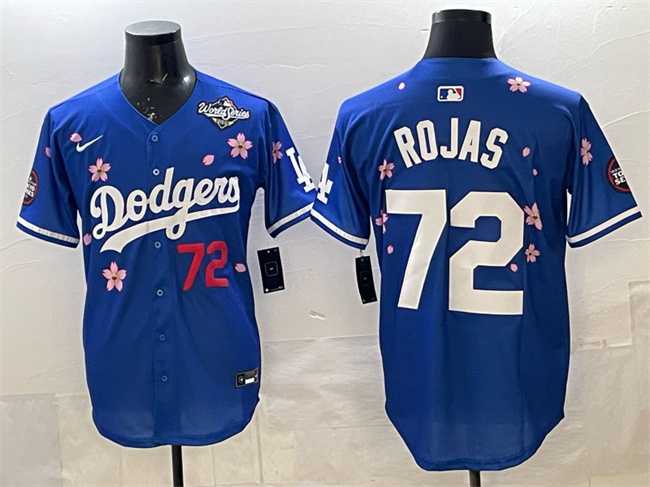 Men's Los Angeles Dodgers #72 Miguel Rojas Royal 2025 World Series Patch Tokyo Series Limited Stitched Jersey,We sell and wholesale Men's Los Angeles Dodgers #72 Miguel Rojas Royal 2025 World Series Patch Tokyo Series Limited Stitched Jersey on line form chian!