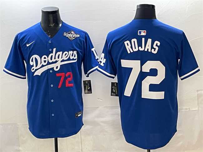 Men's Los Angeles Dodgers #72 Miguel Rojas Royal 2025 World Series Patch Limited Stitched Jersey,We sell and wholesale Men's Los Angeles Dodgers #72 Miguel Rojas Royal 2025 World Series Patch Limited Stitched Jersey on line form chian!