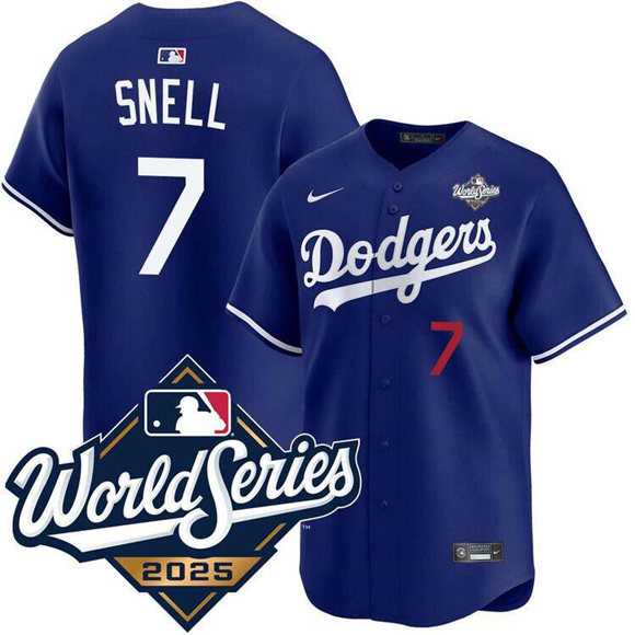 Men's Los Angeles Dodgers #7 Blake Snell Royal 2025 World Series Limited Stitched Jersey,We sell and wholesale Men's Los Angeles Dodgers #7 Blake Snell Royal 2025 World Series Limited Stitched Jersey on line form chian!