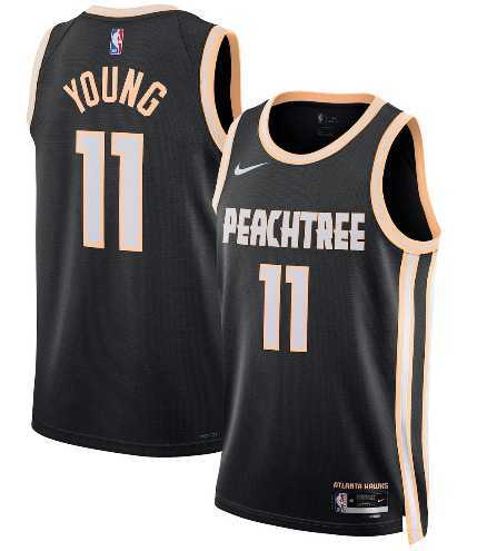 Men's Atlanta Hawks #11 Trae Young Black 2025-26 City Edition Swingman Stitched Jersey Dzhi,We sell and wholesale Men's Atlanta Hawks #11 Trae Young Black 2025-26 City Edition Swingman Stitched Jersey Dzhi on line form chian!