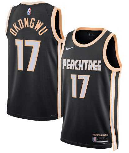 Men's Atlanta Hawks #17 Onyeka Okongwu Black 2025-26 City Edition Swingman Stitched Jersey Dzhi,We sell and wholesale Men's Atlanta Hawks #17 Onyeka Okongwu Black 2025-26 City Edition Swingman Stitched Jersey Dzhi on line form chian!