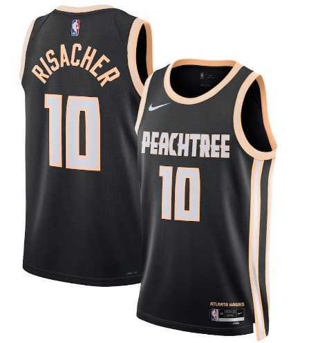 Men's Atlanta Hawks #10 Zaccharie Risacher Black 2025-26 City Edition Swingman Stitched Jersey Dzhi,We sell and wholesale Men's Atlanta Hawks #10 Zaccharie Risacher Black 2025-26 City Edition Swingman Stitched Jersey Dzhi on line form chian!