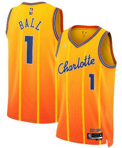 Men's Charlotte Hornets #1 LaMelo Ball Gold 2025-26 City Edition Swingman Stitched Jersey Dzhi,We sell and wholesale Men's Charlotte Hornets #1 LaMelo Ball Gold 2025-26 City Edition Swingman Stitched Jersey Dzhi on line form chian!