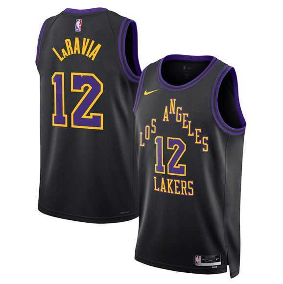 Men's Los Angeles Lakers #12 Jake LaRavia Black 2025-26 City Edition Stitched Jersey Dzhi,We sell and wholesale Men's Los Angeles Lakers #12 Jake LaRavia Black 2025-26 City Edition Stitched Jersey Dzhi on line form chian!