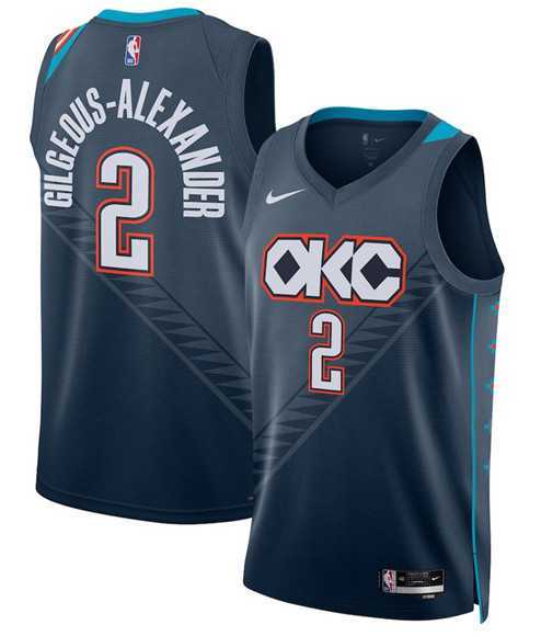 Men's Oklahoma City Thunder #2 Shai Gilgeous-Alexander Navy 2025-26 City Edition Swingman Stitched Jersey Dzhi,We sell and wholesale Men's Oklahoma City Thunder #2 Shai Gilgeous-Alexander Navy 2025-26 City Edition Swingman Stitched Jersey Dzhi on line form chian!