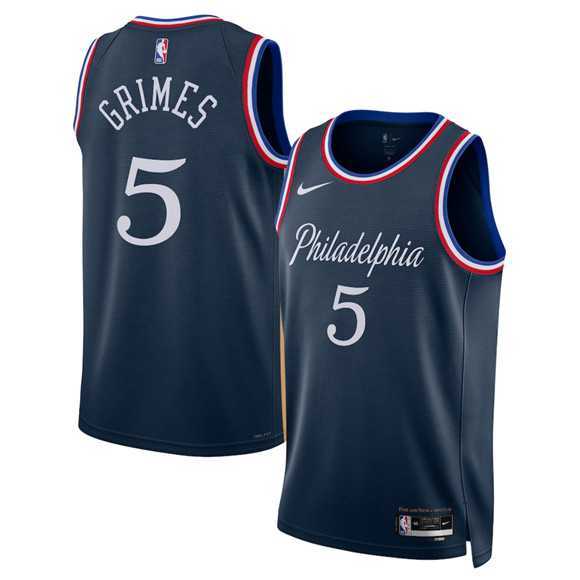 Men's Philadelphia 76ers #5 Quentin Grimes Navy 2025-26 City Edition Swingman Stitched Jersey Dzhi,We sell and wholesale Men's Philadelphia 76ers #5 Quentin Grimes Navy 2025-26 City Edition Swingman Stitched Jersey Dzhi on line form chian!