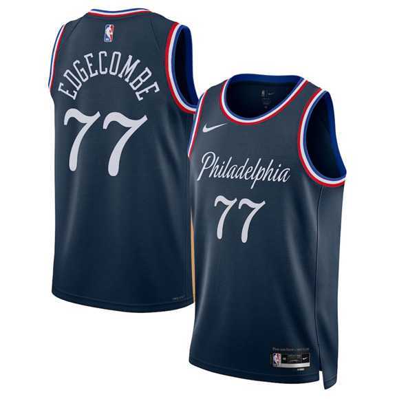 Men's Philadelphia 76ers #77 V. J. Edgecombe Navy 2025-26 City Edition Swingman Stitched Jersey Dzhi,We sell and wholesale Men's Philadelphia 76ers #77 V. J. Edgecombe Navy 2025-26 City Edition Swingman Stitched Jersey Dzhi on line form chian!
