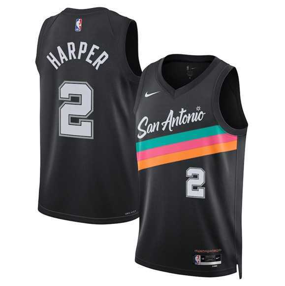 Men's San Antonio Spurs #2 Dylan Harper Black 2025-26 City Edition Swingman Stitched Jersey Dzhi,We sell and wholesale Men's San Antonio Spurs #2 Dylan Harper Black 2025-26 City Edition Swingman Stitched Jersey Dzhi on line form chian!