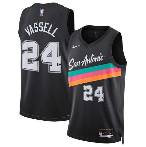 Men's San Antonio Spurs #24 Devin Vassell Black 2025-26 City Edition Swingman Stitched Jersey Dzhi,We sell and wholesale Men's San Antonio Spurs #24 Devin Vassell Black 2025-26 City Edition Swingman Stitched Jersey Dzhi on line form chian!