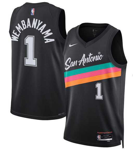 Men's San Antonio Spurs #1 Victor Wembanyama Black 2025-26 City Edition Swingman Stitched Jersey Dzhi,We sell and wholesale Men's San Antonio Spurs #1 Victor Wembanyama Black 2025-26 City Edition Swingman Stitched Jersey Dzhi on line form chian!
