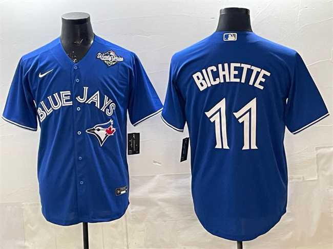 Men's Toronto Blue Jays #11 Bo Bichette Royal 2025 World Series Cool Base Stitched Jersey,We sell and wholesale Men's Toronto Blue Jays #11 Bo Bichette Royal 2025 World Series Cool Base Stitched Jersey on line form chian!