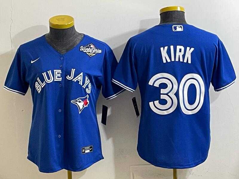 Men's Toronto Blue Jays #30 Alejandro Kirk Royal 2025 World Series Cool Base Stitched Jersey,We sell and wholesale Men's Toronto Blue Jays #30 Alejandro Kirk Royal 2025 World Series Cool Base Stitched Jersey on line form chian!