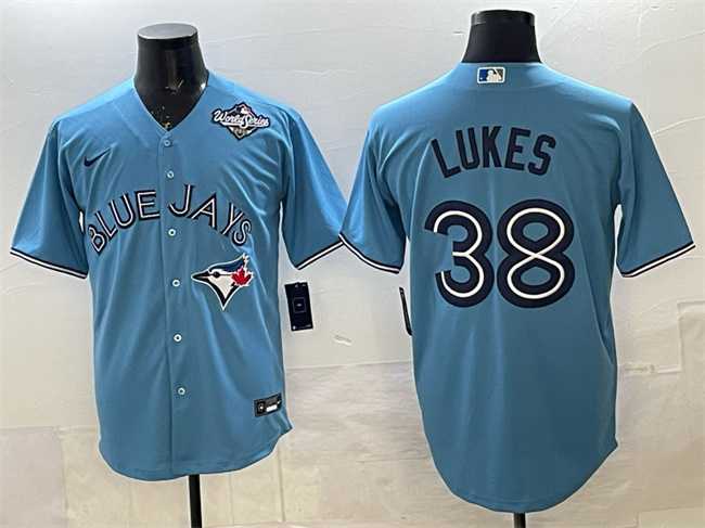 Men's Toronto Blue Jays #38 Nathan Lukes Blue 2025 World Series Cool Base Stitched Jersey,We sell and wholesale Men's Toronto Blue Jays #38 Nathan Lukes Blue 2025 World Series Cool Base Stitched Jersey on line form chian!