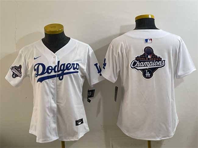 Women's Los Angeles Dodgers White 2025 World Series Champions Big Logo Home Limited Stitched Jersey,We sell and wholesale Women's Los Angeles Dodgers White 2025 World Series Champions Big Logo Home Limited Stitched Jersey on line form chian!