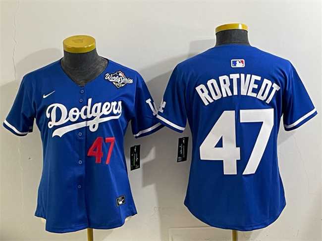 Women's Los Angeles Dodgers #47 Ben Rortvedt Royal 2025 World Series Limited Stitched Jersey,We sell and wholesale Women's Los Angeles Dodgers #47 Ben Rortvedt Royal 2025 World Series Limited Stitched Jersey on line form chian!