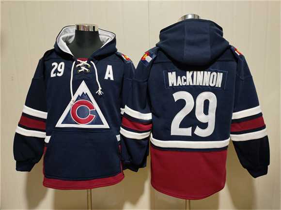 Men's Colorado Avalanche #29 Nathan MacKinnon Navy All Stitched Sweatshirt Hoodie,We sell and wholesale Men's Colorado Avalanche #29 Nathan MacKinnon Navy All Stitched Sweatshirt Hoodie on line form chian!