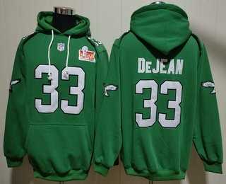 Men's Philadelphia Eagles #33 Cooper DeJean NEW Green Super Bowl LIX Pocket Stitched Pullover Hoodie,We sell and wholesale Men's Philadelphia Eagles #33 Cooper DeJean NEW Green Super Bowl LIX Pocket Stitched Pullover Hoodie on line form chian!