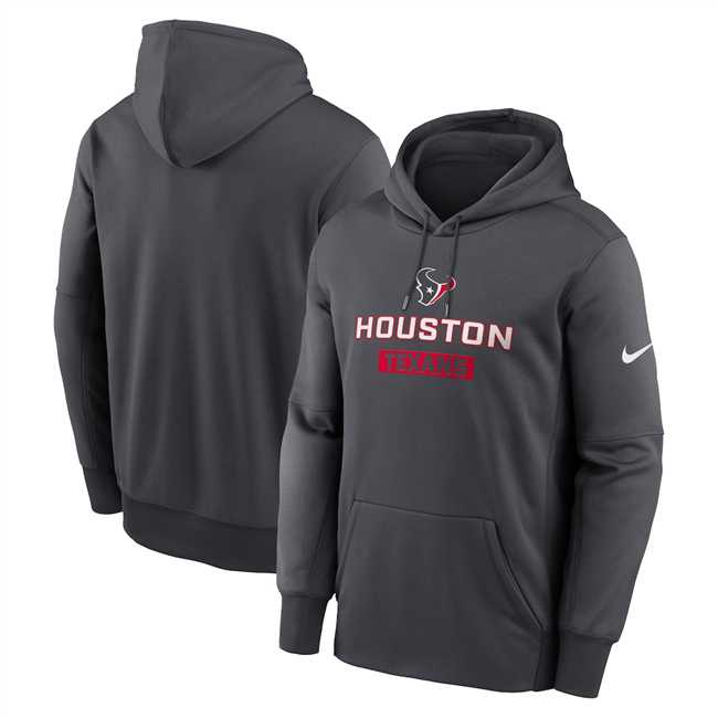 Men's Houston Texans Anthracite Toss Sweep Performance Pullover Hoodie,We sell and wholesale Men's Houston Texans Anthracite Toss Sweep Performance Pullover Hoodie on line form chian!