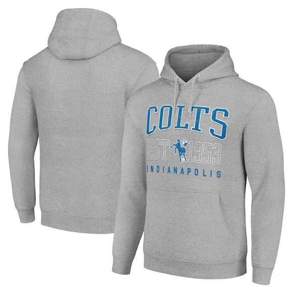 Men's Indianapolis Colts Gray Throwback Logo Pullover Hoodie,We sell and wholesale Men's Indianapolis Colts Gray Throwback Logo Pullover Hoodie on line form chian!