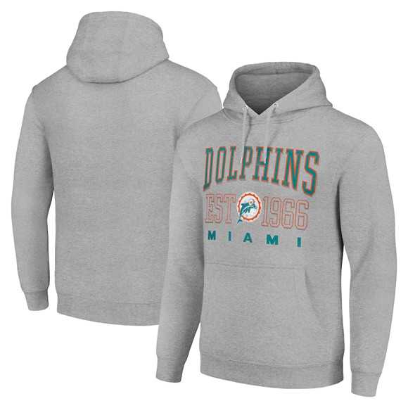 Men's Miami Dolphins Gray Throwback Logo Pullover Hoodie,We sell and wholesale Men's Miami Dolphins Gray Throwback Logo Pullover Hoodie on line form chian!