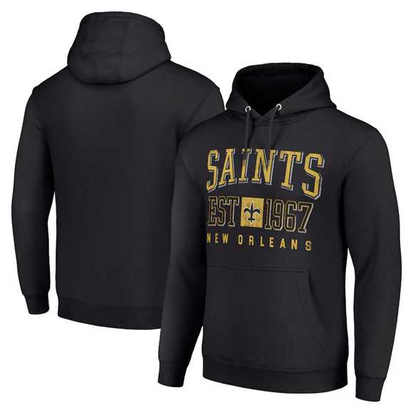 Men's New Orleans Saints Black Throwback Logo Pullover Hoodie,We sell and wholesale Men's New Orleans Saints Black Throwback Logo Pullover Hoodie on line form chian!
