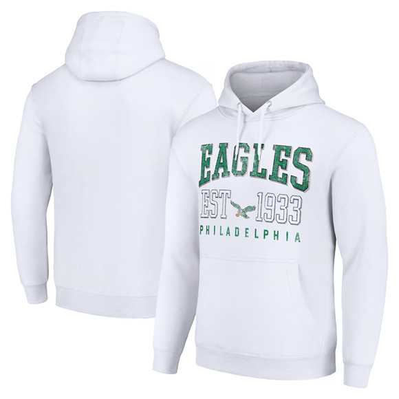 Men's Philadelphia Eagles White Throwback Logo Pullover Hoodie,We sell and wholesale Men's Philadelphia Eagles White Throwback Logo Pullover Hoodie on line form chian!