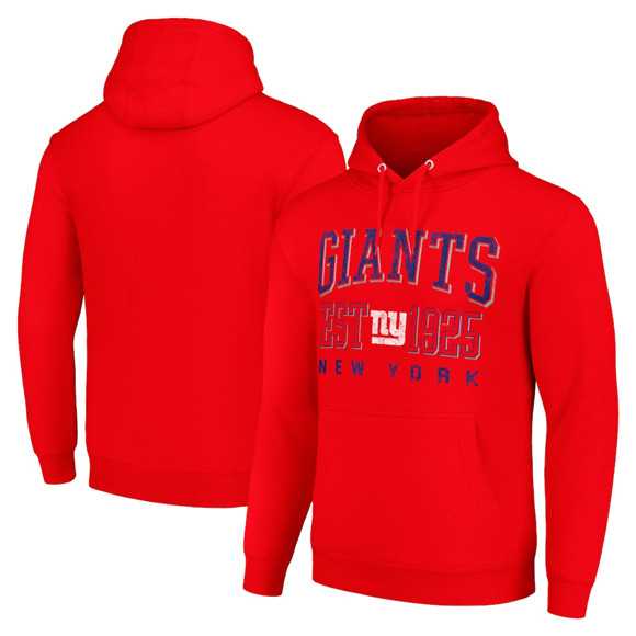 Men's New York Giants Red Throwback Logo Pullover Hoodie,We sell and wholesale Men's New York Giants Red Throwback Logo Pullover Hoodie on line form chian!