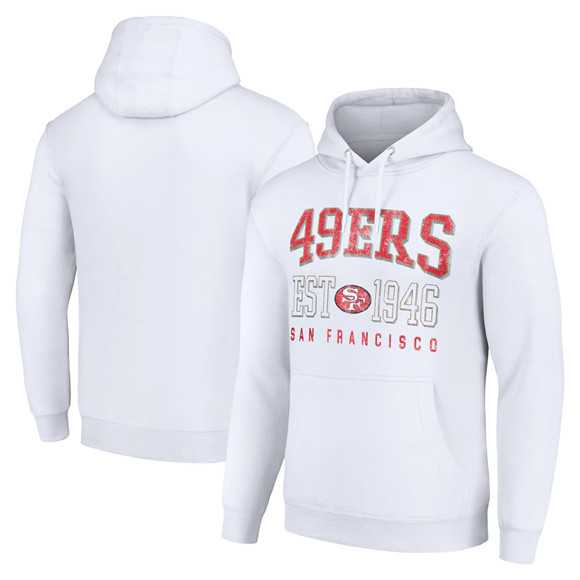 Men's San Francisco 49ers White Throwback Logo Pullover Hoodie,We sell and wholesale Men's San Francisco 49ers White Throwback Logo Pullover Hoodie on line form chian!
