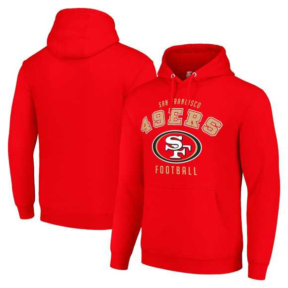 Men's San Francisco 49ers Starter Scarlet Logo Pullover Hoodie,We sell and wholesale Men's San Francisco 49ers Starter Scarlet Logo Pullover Hoodie on line form chian!