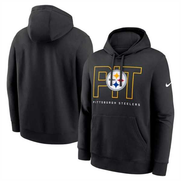 Men's Pittsburgh Steelers Black Busted Play Club Fleece Pullover Hoodie,We sell and wholesale Men's Pittsburgh Steelers Black Busted Play Club Fleece Pullover Hoodie on line form chian!