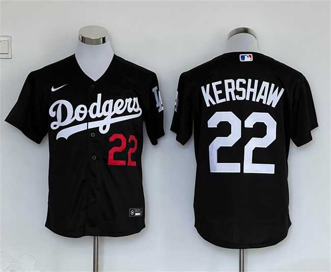 Men's Los Angeles Dodgers #22 Clayton Kershaw Black Cool Base Stitched Jersey,We sell and wholesale Men's Los Angeles Dodgers #22 Clayton Kershaw Black Cool Base Stitched Jersey on line form chian!