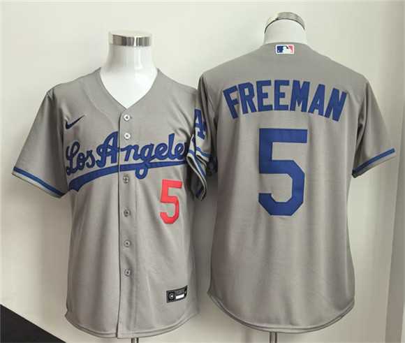 Men's Los Angeles Dodgers #5 Freddie Freeman Gray Cool Base Stitched Jersey,We sell and wholesale Men's Los Angeles Dodgers #5 Freddie Freeman Gray Cool Base Stitched Jersey on line form chian!