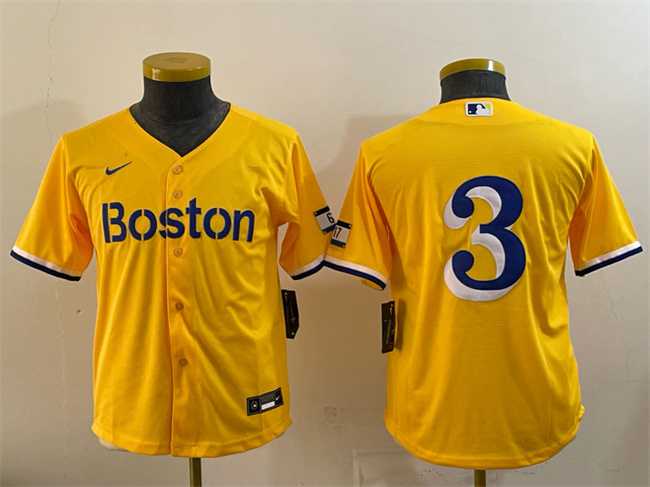 Youth Boston Red Sox #3 Ceddanne Rafaela Gold City Connect Stitched Jersey,We sell and wholesale Youth Boston Red Sox #3 Ceddanne Rafaela Gold City Connect Stitched Jersey on line form chian!