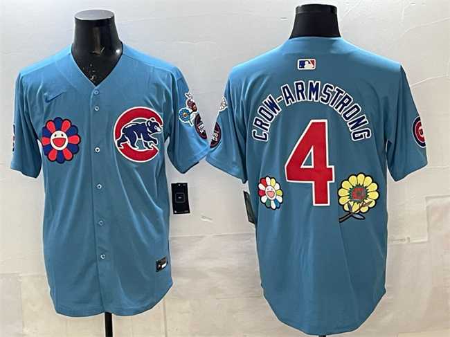 Men's Chicago Cubs #4 Pete Crow-Armstrong Blue 2025 Tokyo Series 2nd Alternate Limited Stitched Jersey,We sell and wholesale Men's Chicago Cubs #4 Pete Crow-Armstrong Blue 2025 Tokyo Series 2nd Alternate Limited Stitched Jersey on line form chian!