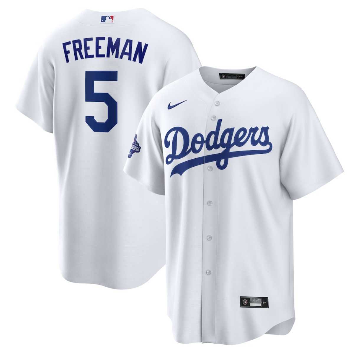 Men's Los Angeles Dodgers #5 Freddie Freeman White 2025 World Series Champions Home Cool Base Stitched Jersey,We sell and wholesale Men's Los Angeles Dodgers #5 Freddie Freeman White 2025 World Series Champions Home Cool Base Stitched Jersey on line form chian!