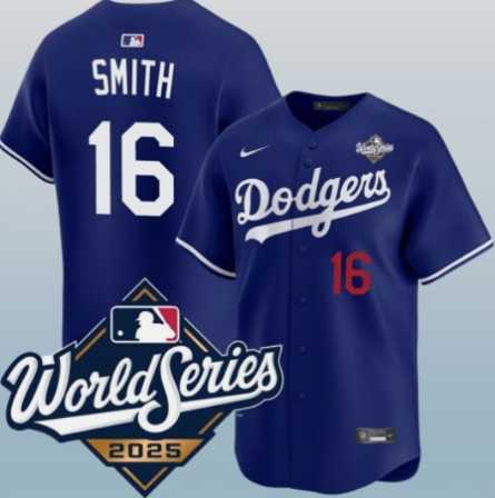 Men's Los Angeles Dodgers #16 Will Smith Royal 2025 World Series Limited Stitched Jersey,We sell and wholesale Men's Los Angeles Dodgers #16 Will Smith Royal 2025 World Series Limited Stitched Jersey on line form chian!