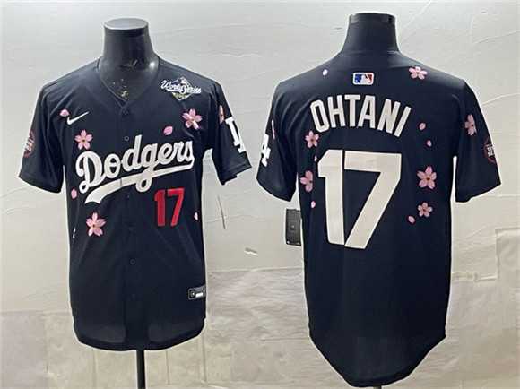 Men's Los Angeles Dodgers #17 Shohei Ohtani Black 2025 World Series Patch Tokyo Series Limited Stitched Jersey,We sell and wholesale Men's Los Angeles Dodgers #17 Shohei Ohtani Black 2025 World Series Patch Tokyo Series Limited Stitched Jersey on line form chian!