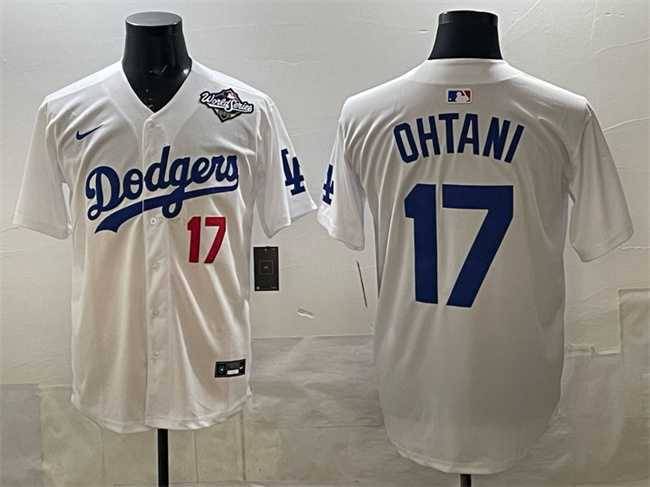 Men's Los Angeles Dodgers #17 Shohei Ohtani White 2025 World Series Home Limited Stitched Jersey,We sell and wholesale Men's Los Angeles Dodgers #17 Shohei Ohtani White 2025 World Series Home Limited Stitched Jersey on line form chian!