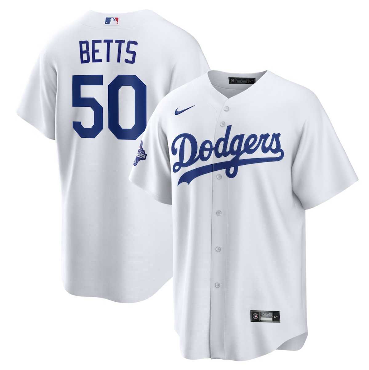 Men's Los Angeles Dodgers #50 Mookie Betts White 2025 World Series Champions Home Cool Base Stitched Jersey,We sell and wholesale Men's Los Angeles Dodgers #50 Mookie Betts White 2025 World Series Champions Home Cool Base Stitched Jersey on line form chian!