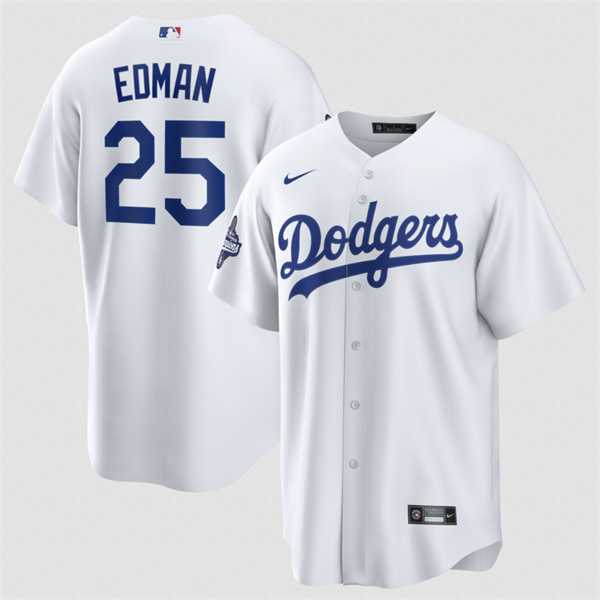Men's Los Angeles Dodgers #25 Tommy Edman White 2025 World Series Champions Home Cool Base Stitched Jersey,We sell and wholesale Men's Los Angeles Dodgers #25 Tommy Edman White 2025 World Series Champions Home Cool Base Stitched Jersey on line form chian!