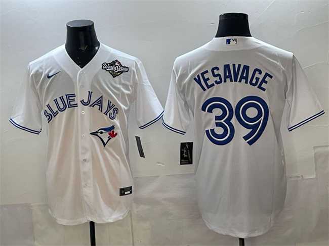Men's Toronto Blue Jays #39 Trey Yesavage White 2025 World Series Home Cool Base Stitched Jersey,We sell and wholesale Men's Toronto Blue Jays #39 Trey Yesavage White 2025 World Series Home Cool Base Stitched Jersey on line form chian!