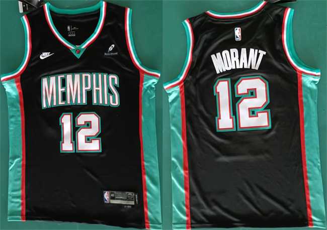 Men's Memphis Grizzlies #12 Ja Morant Black 2025 Classic Edition Stitched Jersey,We sell and wholesale Men's Memphis Grizzlies #12 Ja Morant Black 2025 Classic Edition Stitched Jersey on line form chian!