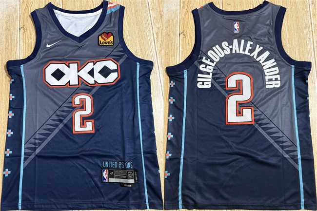 Men's Oklahoma City Thunder #2 Shai Gilgeous-Alexander Navy Stitched Jersey,We sell and wholesale Men's Oklahoma City Thunder #2 Shai Gilgeous-Alexander Navy Stitched Jersey on line form chian!