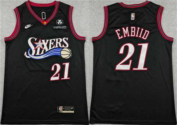 Men's Philadelphia 76ers #21 Joel Embiid Black 2025 Classic Edition Stitched Stitched Jersey,We sell and wholesale Men's Philadelphia 76ers #21 Joel Embiid Black 2025 Classic Edition Stitched Stitched Jersey on line form chian!
