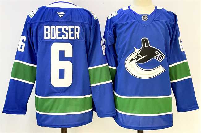 Men's Vancouver Canucks #6 Brock Boeser Royal 2024-25 Home Stitched Hockey Jersey,We sell and wholesale Men's Vancouver Canucks #6 Brock Boeser Royal 2024-25 Home Stitched Hockey Jersey on line form chian!