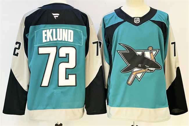 Men's San Jose Sharks #72 William Eklund Teal 2025 Alternate Stitched Hockey Jersey,We sell and wholesale Men's San Jose Sharks #72 William Eklund Teal 2025 Alternate Stitched Hockey Jersey on line form chian!
