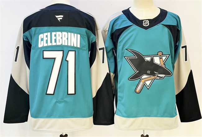 Men's San Jose Sharks #71 Macklin Celebrini Teal 2025 Alternate Stitched Hockey Jersey,We sell and wholesale Men's San Jose Sharks #71 Macklin Celebrini Teal 2025 Alternate Stitched Hockey Jersey on line form chian!