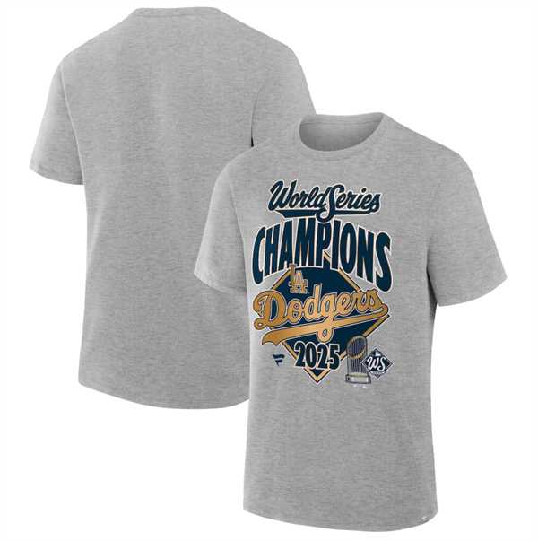 Men's Los Angeles Dodgers Gray 2025 World Series Champions Locker Room T-Shirt,We sell and wholesale Men's Los Angeles Dodgers Gray 2025 World Series Champions Locker Room T-Shirt on line form chian!