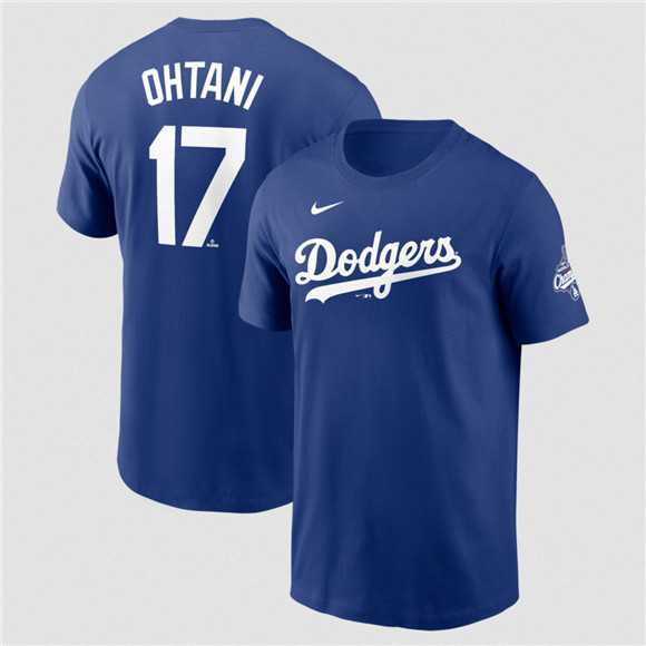Men's Los Angeles Dodgers #17 Shohei Ohtani Royal 2025 World Series Champions Name & Number T-Shirt,We sell and wholesale Men's Los Angeles Dodgers #17 Shohei Ohtani Royal 2025 World Series Champions Name & Number T-Shirt on line form chian!