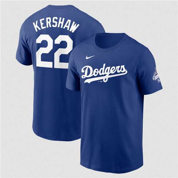 Men's Los Angeles Dodgers #22 Clayton Kershaw Royal 2025 World Series Champions Name & Number T-Shirt,We sell and wholesale Men's Los Angeles Dodgers #22 Clayton Kershaw Royal 2025 World Series Champions Name & Number T-Shirt on line form chian!
